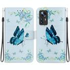 For Xiaomi 12 / 12X Crystal Texture Colored Drawing Leather Phone Case(Blue Pansies) - 1