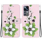 For Xiaomi 12T / 12T Pro Crystal Texture Colored Drawing Leather Phone Case(Lily) - 1