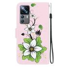 For Xiaomi 12T / 12T Pro Crystal Texture Colored Drawing Leather Phone Case(Lily) - 3