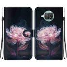 For Xiaomi Mi 10T Lite 5G Crystal Texture Colored Drawing Leather Phone Case(Purple Peony) - 1