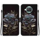 For Xiaomi Mi 10T Lite 5G Crystal Texture Colored Drawing Leather Phone Case(Black Rose) - 1