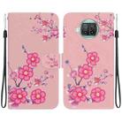For Xiaomi Mi 10T Lite 5G Crystal Texture Colored Drawing Leather Phone Case(Cherry Blossoms) - 1
