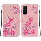 For Xiaomi Mi 10T Pro 5G / 10T Pro Crystal Texture Colored Drawing Leather Phone Case(Cherry Blossoms) - 1