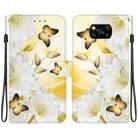 For Xiaomi Poco X3 NFC / X3 Crystal Texture Colored Drawing Leather Phone Case(Gold Butterfly Epiphyllum) - 1