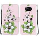 For Xiaomi Poco X3 NFC / X3 Crystal Texture Colored Drawing Leather Phone Case(Lily) - 1