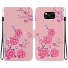 For Xiaomi Poco X3 NFC / X3 Crystal Texture Colored Drawing Leather Phone Case(Cherry Blossoms) - 1