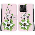 For Xiaomi Redmi 10A Crystal Texture Colored Drawing Leather Phone Case(Lily) - 1