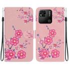 For Xiaomi Redmi 10A Crystal Texture Colored Drawing Leather Phone Case(Cherry Blossoms) - 1