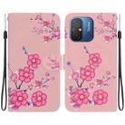 For Xiaomi Redmi 12C / 11A Crystal Texture Colored Drawing Leather Phone Case(Cherry Blossoms) - 1