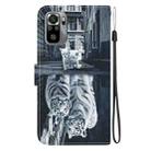 For Xiaomi Redmi Note 10 4G / Note 10S Crystal Texture Colored Drawing Leather Phone Case(Cat Tiger Reflection) - 3