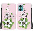 For Xiaomi Redmi 10 5G / Note 11E Crystal Texture Colored Drawing Leather Phone Case(Lily) - 1