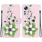 For Xiaomi 12 Lite Crystal Texture Colored Drawing Leather Phone Case(Lily) - 1