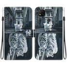 For Xiaomi Redmi 9C Crystal Texture Colored Drawing Leather Phone Case(Cat Tiger Reflection) - 1