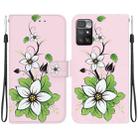 For Xiaomi Redmi 10 / 10 Prime Crystal Texture Colored Drawing Leather Phone Case(Lily) - 1