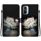 For Xiaomi Redmi K40 / K40 Pro Crystal Texture Colored Drawing Leather Phone Case(Crystal Peony) - 1