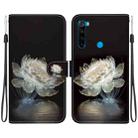 For Xiaomi Redmi Note 8 Crystal Texture Colored Drawing Leather Phone Case(Crystal Peony) - 1