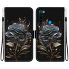 For Xiaomi Redmi Note 8 Crystal Texture Colored Drawing Leather Phone Case(Black Rose) - 1