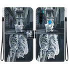 For Xiaomi Redmi Note 8 Crystal Texture Colored Drawing Leather Phone Case(Cat Tiger Reflection) - 1