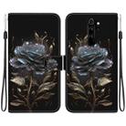 For Xiaomi Redmi Note 8 Pro Crystal Texture Colored Drawing Leather Phone Case(Black Rose) - 1