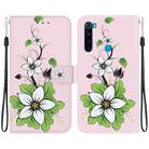 For Xiaomi Redmi Note 8T Crystal Texture Colored Drawing Leather Phone Case(Lily) - 1