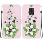 For Xiaomi Redmi Note 9 Pro / 9S Crystal Texture Colored Drawing Leather Phone Case(Lily) - 1