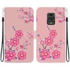For Xiaomi Redmi Note 9 Pro / 9S Crystal Texture Colored Drawing Leather Phone Case(Cherry Blossoms) - 1