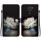 For Xiaomi Redmi Note 9 Crystal Texture Colored Drawing Leather Phone Case(Crystal Peony) - 1