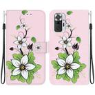 For Xiaomi Redmi Note 10 Lite Crystal Texture Colored Drawing Leather Phone Case(Lily) - 1