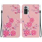 For Xiaomi Redmi Note 10 Lite Crystal Texture Colored Drawing Leather Phone Case(Cherry Blossoms) - 1