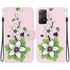 For Xiaomi Redmi Note 11 Pro Global Crystal Texture Colored Drawing Leather Phone Case(Lily) - 1