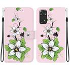 For Xiaomi Redmi Note 11 Global Crystal Texture Colored Drawing Leather Phone Case(Lily) - 1