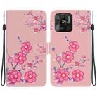 For Xiaomi Redmi 10C Crystal Texture Colored Drawing Leather Phone Case(Cherry Blossoms) - 1