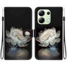 For Xiaomi Redmi Note 13 4G Global Crystal Texture Colored Drawing Leather Phone Case(Crystal Peony) - 1