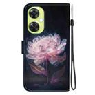 For OPPO K11x / OnePlus Nord CE 3 Lite Crystal Texture Colored Drawing Leather Phone Case(Purple Peony) - 3