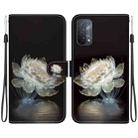 For OPPO A74 5G / A93 5G / A54 5G Crystal Texture Colored Drawing Leather Phone Case(Crystal Peony) - 1
