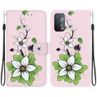 For OPPO A74 5G / A93 5G / A54 5G Crystal Texture Colored Drawing Leather Phone Case(Lily) - 1