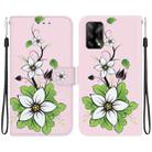 For OPPO A74 4G / F19 4G Crystal Texture Colored Drawing Leather Phone Case(Lily) - 1