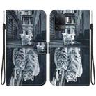 For OPPO A94 4G / F19 Pro Crystal Texture Colored Drawing Leather Phone Case(Cat Tiger Reflection) - 1