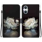 For OPPO A96 5G / Reno7 Z 5G Crystal Texture Colored Drawing Leather Phone Case(Crystal Peony) - 1