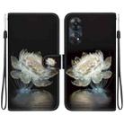 For OPPO Reno8 T 4G Crystal Texture Colored Drawing Leather Phone Case(Crystal Peony) - 1