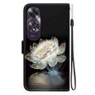 For OPPO A60 4G Crystal Texture Colored Drawing Leather Phone Case(Crystal Peony) - 3