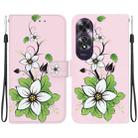 For OPPO A60 4G Crystal Texture Colored Drawing Leather Phone Case(Lily) - 1