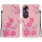 For OPPO A60 4G Crystal Texture Colored Drawing Leather Phone Case(Cherry Blossoms) - 1