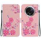 For OPPO A3 Pro 5G Crystal Texture Colored Drawing Leather Phone Case(Cherry Blossoms) - 1