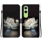 For OPPO K12x Crystal Texture Colored Drawing Leather Phone Case(Crystal Peony) - 1