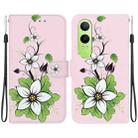 For OPPO K12x Crystal Texture Colored Drawing Leather Phone Case(Lily) - 1