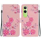 For OPPO K12x Crystal Texture Colored Drawing Leather Phone Case(Cherry Blossoms) - 1