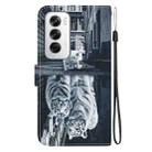 For OPPO Reno12 5G Global Crystal Texture Colored Drawing Leather Phone Case(Cat Tiger Reflection) - 3