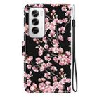 For OPPO Reno12 5G Global Crystal Texture Colored Drawing Leather Phone Case(Plum Bossom) - 3