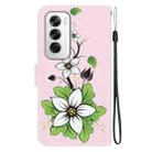 For OPPO Reno12 5G Global Crystal Texture Colored Drawing Leather Phone Case(Lily) - 3